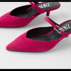 Zara Suede Mules - 7.5 (NIB)